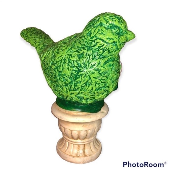🌸 FLORAL BIRD TOPIARY FIGURINE 🌸 - Picture 3 of 3